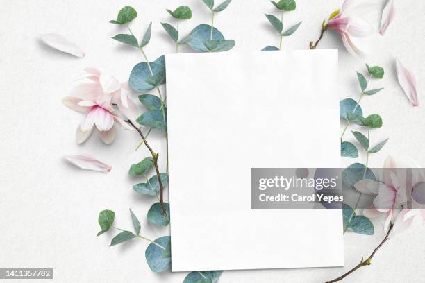 feminine wedding mockup - hochzeitseinladung stock-fotos und bilder