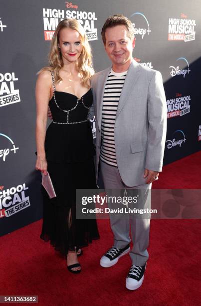 Kate Reinders and Jason Earles attend Disney+ "High School Musical: The Musical: The Series" Season 3 premiere at Walt Disney Studios on July 27,...