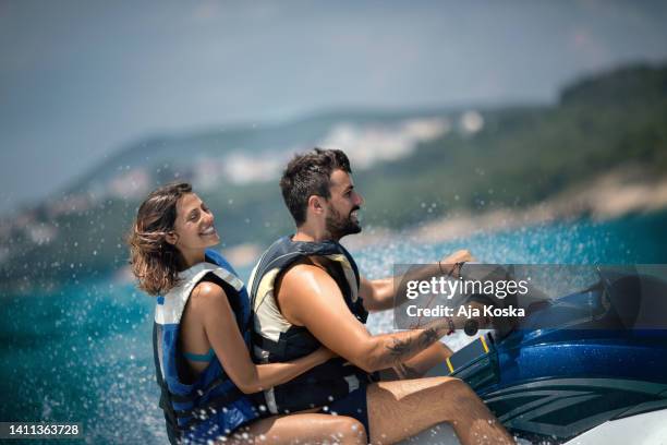 jet ski adventure. - jet ski stock pictures, royalty-free photos & images