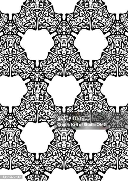 pattern in tribe style - bobo tribe stock pictures, royalty-free photos & images
