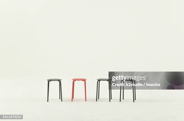 white, neat, chair, stool, red, black - offbeat stock pictures, royalty-free photos & images