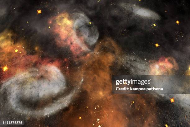 conceptual universe and galaxies image - mercurius stockfoto's en -beelden