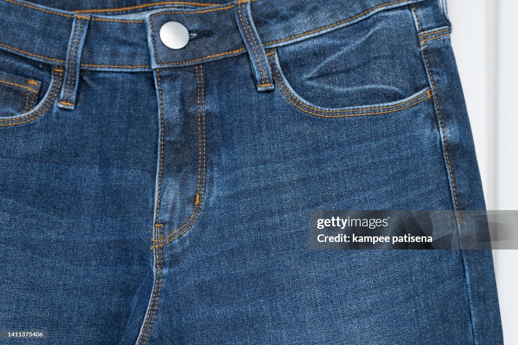 Full Frame Shot Of Blue Jeans
