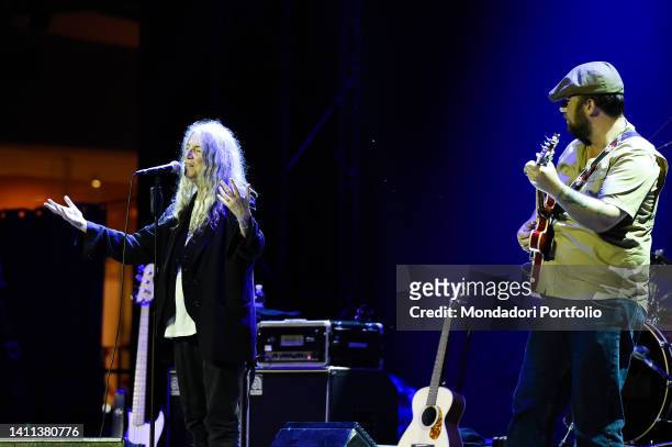 Patti Smith Quartet. American singer-songwriter and poet Patti Smith in concert at the Auditorium Parco della Musica as part of the Rome Summer Fest...