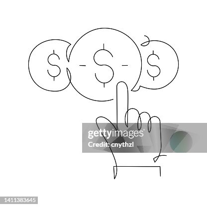 Pay Per Click Single Line Icon Pay Per Click Single Line Icon
