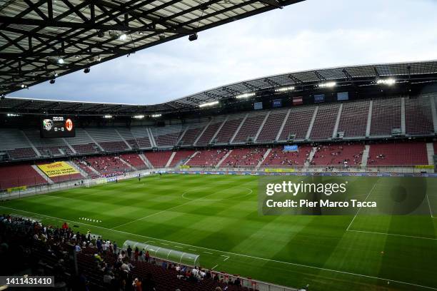 General view of the Worthersee Stadium during the Pre-season Friendly match between Wolfsberg and AC Milan on July 27, 2022 in Villach, Austria.