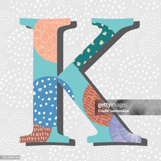 sketch drawing pattern doodle modern serif vector alphabets - serif fonts vector stock illustrations