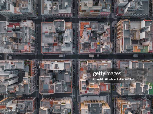 aerial shot looking down on buildings in bari city centre, italy - bari stock pictures, royalty-free photos & images