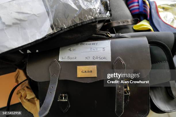 Saddle bag during day three of the Qatar Goodwood Festival at Goodwood Racecourse on July 28, 2022 in Chichester, England.