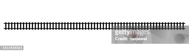 vektor eisenbahn zug gleis eisenbahn kontur silhouette vektor straßenbahn u-bahn u-bahn pfad auf weißem hintergrund - bahngleis stock-grafiken, -clipart, -cartoons und -symbole