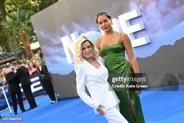 Donna Mills and daughter Chloe attend the UK premiere of "NOPE" at Odeon Luxe Leicester Square on July 28, 2022 in London, England.