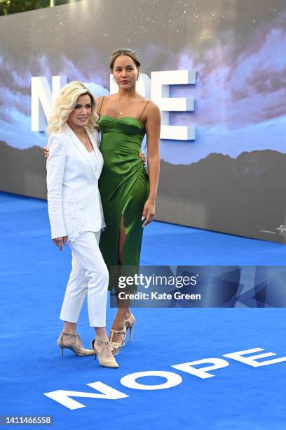 Donna Mills and daughter Chloe attend the UK premiere of "NOPE" at Odeon Luxe Leicester Square on July 28, 2022 in London, England.