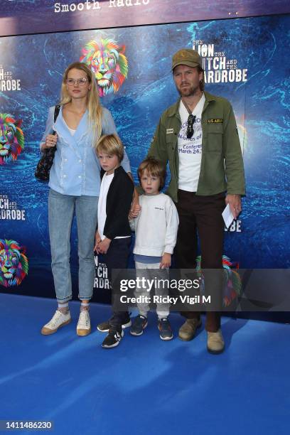 Gabriella Wilde and Alan Pownall seen attending the press night performance of "The Lion, The Witch & The Wardrobe" at Gillian Lynne Theatre on July...