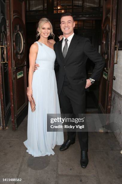 Kai Widdrington and Nadiya Bychkova seen attending National Reality TV Awards at Porchester Hall on July 28, 2022 in London, England.