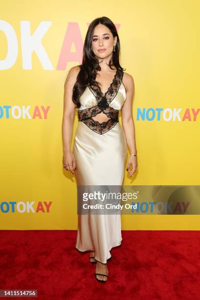 Jeanine Mason attends the "Not Okay" New York Premiere at Angelika Film Center on July 28, 2022 in New York City.
