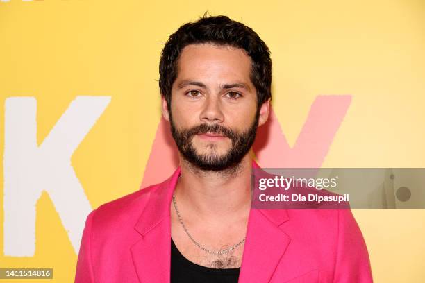 Dylan O'Brien attends the "Not Okay" New York Premiere at Angelika Film Center on July 28, 2022 in New York City.