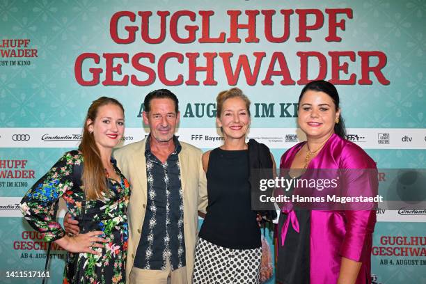 Luzie Seitz, Max Tidof, Lisa Seitz and Franziska Vogl attend the premiere of the new Constantin Film movie "Guglhupfgeschwader" at Mathaeser...