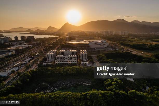 rio de janeiro - sunset at barra da tijuca / jacarepagua - barra da tijuca stock pictures, royalty-free photos & images