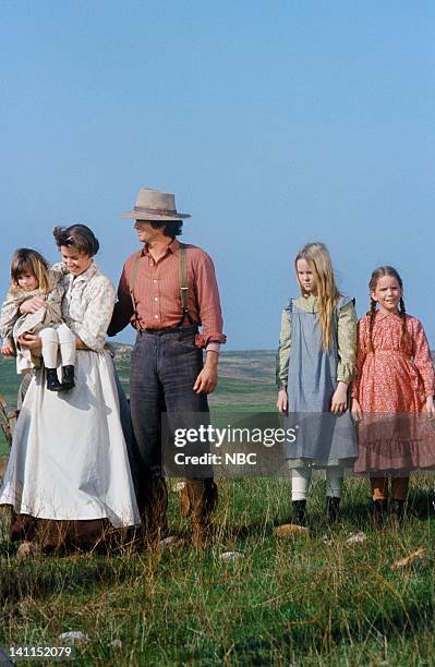 Pilot" -- Aired -- Pictured: Lindsay or Sydney Greenbush as Carrie Ingalls, Karen Grassle as Caroline Quiner Holbrook Ingalls, Michael Landon as...