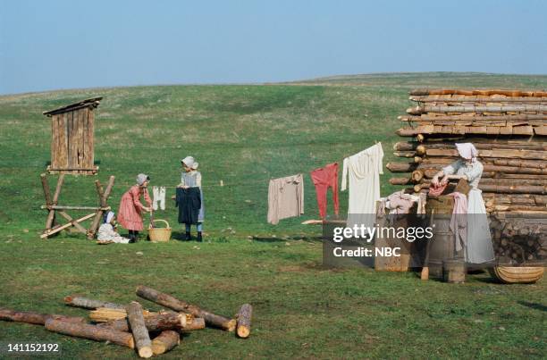 Pilot" -- Aired -- Pictured: Melissa Gilbert as Laura Elizabeth Ingalls Wilder, Melisssa Sue Anderson as Mary Ingalls Kendall, Karen Grassle as...