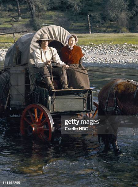 Pilot Episode -- Air Date -- Pictured: Michael Landon as Charles Philip Ingalls, Karen Grassle as Caroline Quiner Holbrook Ingalls -- Photo by: NBCU...