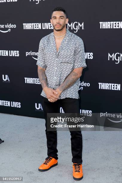 Evander Kane attends the premiere of Prime Video's "Thirteen Lives" at Westwood Village Theater on July 28, 2022 in Los Angeles, California.