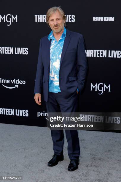 Viggo Mortensen attends the premiere of Prime Video's "Thirteen Lives" at Westwood Village Theater on July 28, 2022 in Los Angeles, California.