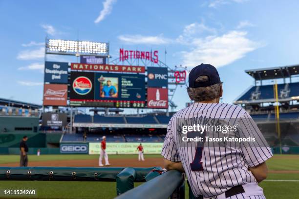 Rep. Tom Malinowski during the Congressional Baseball Game for Charity at Nationals Park July 28, 2022 at Nationals Park in Washington, DC. The...