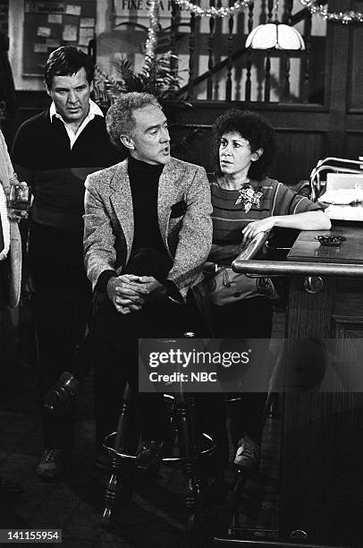 The Spy Who Came in for a Cold One" Episode 12 -- Air Date -- Pictured: Jack Knight as Jack, Ellis Rabb as Eric Finch, Rhea Perlman as Carla...