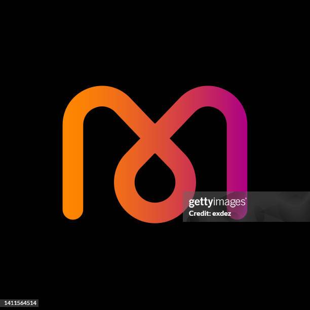 letter m logo - letter m stock illustrations