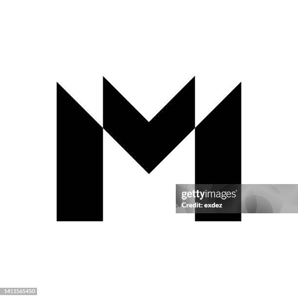 letter m logo - letter m stock illustrations