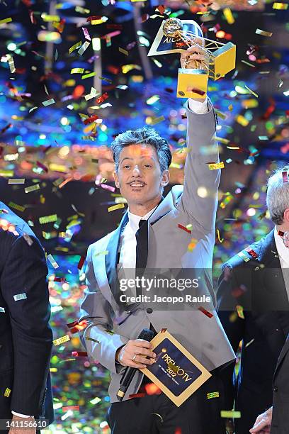 Rosario Fiorello attends 'Premio TV 2012' Ceremony Award held at Teatro Ariston on March 11, 2012 in Sanremo, Italy.