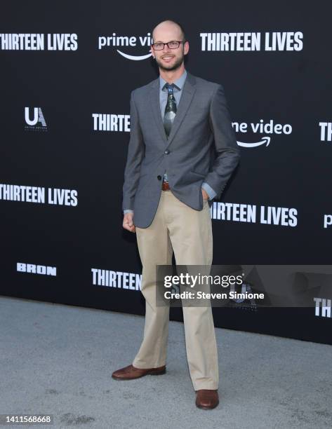 Josh Bratchley attends the premiere of Prime Video's "Thirteen Lives" at Westwood Village Theater on July 28, 2022 in Los Angeles, California.