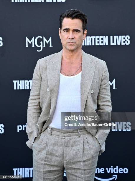 Colin Farrell attends the Premiere of Prime Video's "Thirteen Lives" at Westwood Village Theater on July 28, 2022 in Los Angeles, California.