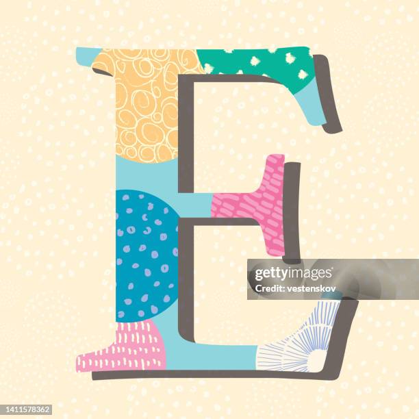 sketch drawing pattern doodle modern serif vector alphabets - serif fonts vector stock illustrations