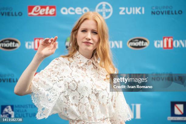 Claudia Marchiori attends the photocall at the Giffoni Film Festival 2022 on July 28, 2022 in Giffoni Valle Piana, Italy.