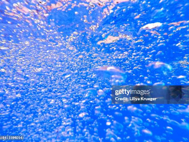 bubbles underwater, abstract background. - undersea river stock pictures, royalty-free photos & images