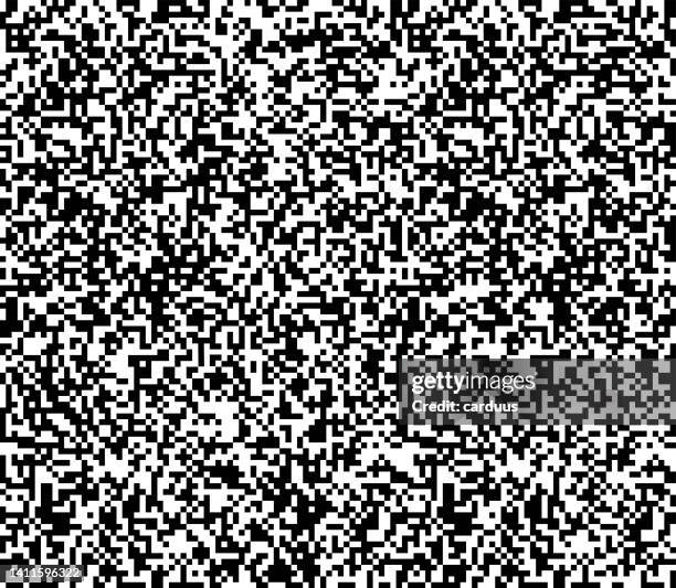 seamless pixelated textured pattern - qr code stock illustrations