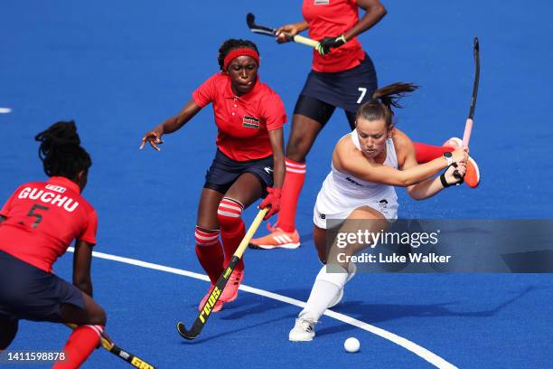 Rose Tynan of Team New Zealand scores their sides eleventh goal during Women's Hockey - Women's Pool B on day one of the Birmingham 2022 Commonwealth...