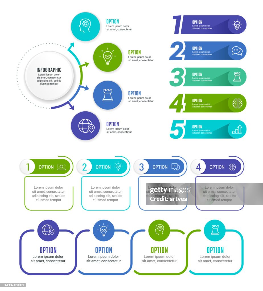 Satz von Infografikelementen