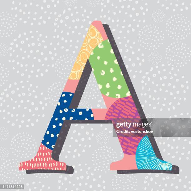 sketch drawing pattern doodle modern serif vector alphabets - serif fonts vector stock illustrations