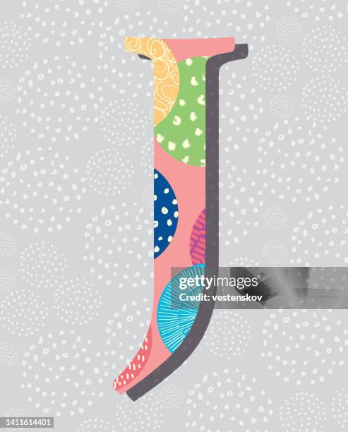 sketch drawing pattern doodle modern serif vector alphabets - serif fonts vector stock illustrations