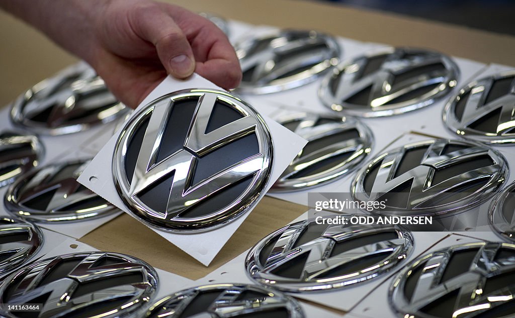 FILES - A Volkswagen employee picks up a