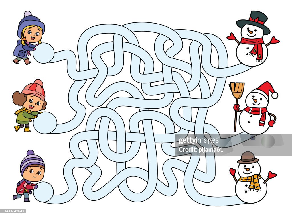 Maze game, education game for children