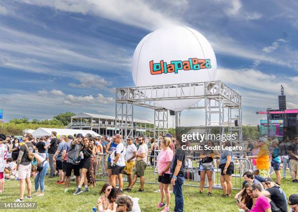 General view of the crowd on day 1 of Lollapalooza at Grant Park on July 28, 2022 in Chicago, Illinois.