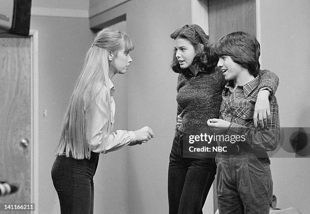 Diane Drinks" Episode 13 -- Aired -- Pictured: Kim Richards as Ruthie Alder, Donna Wilkes as Diane Alder, John Femia as Tommy Roscini -- Photo by:...