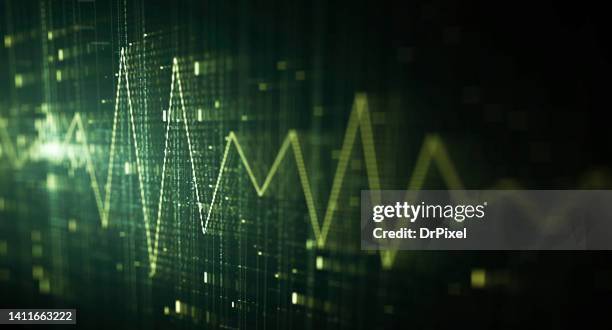 technology graph abstract background - heartbeat foto e immagini stock