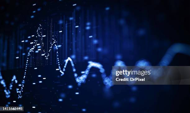 financial market graph chart - wirtschaftszahlen stock-fotos und bilder