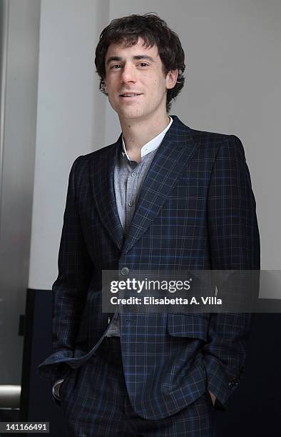 Actor Elio Germano attends "Magnifica Presenza" photocall at Adriano Cinema on March 12, 2012 in Rome, Italy.