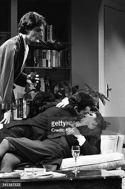 Episode 13 -- Pictured: Charles Rocket as Charles Huntington, Ray Sharkey as Marcello Bellini, Ann Risley as Ann Huntington during the 'WASP...
